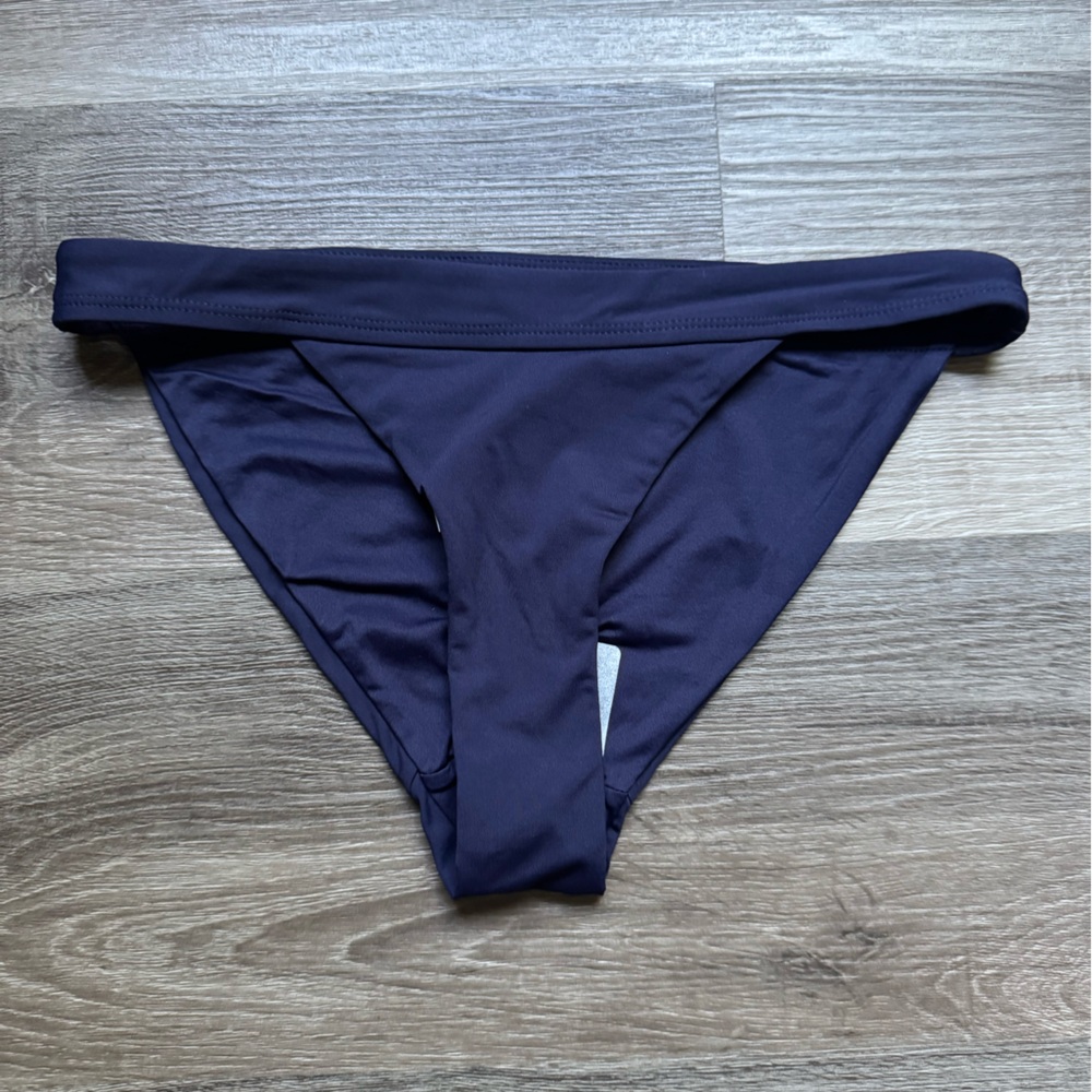 Andie Swim The Banded Cheeky Bottom Navy Small NWT